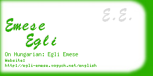 emese egli business card